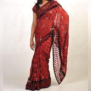 Party wear saree with blouse
